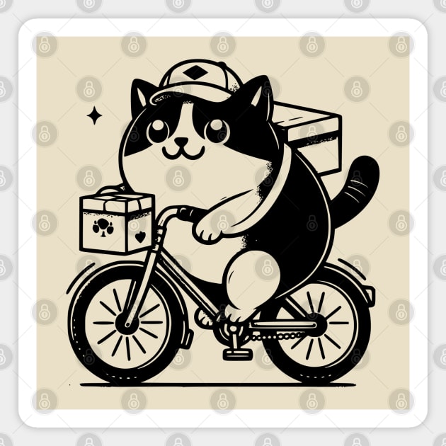 Sweet Cat Courier Magnet by Teeyara